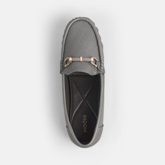Mochi Women Gun-metal Casual Loafers (SKU: 31-910-29-36)