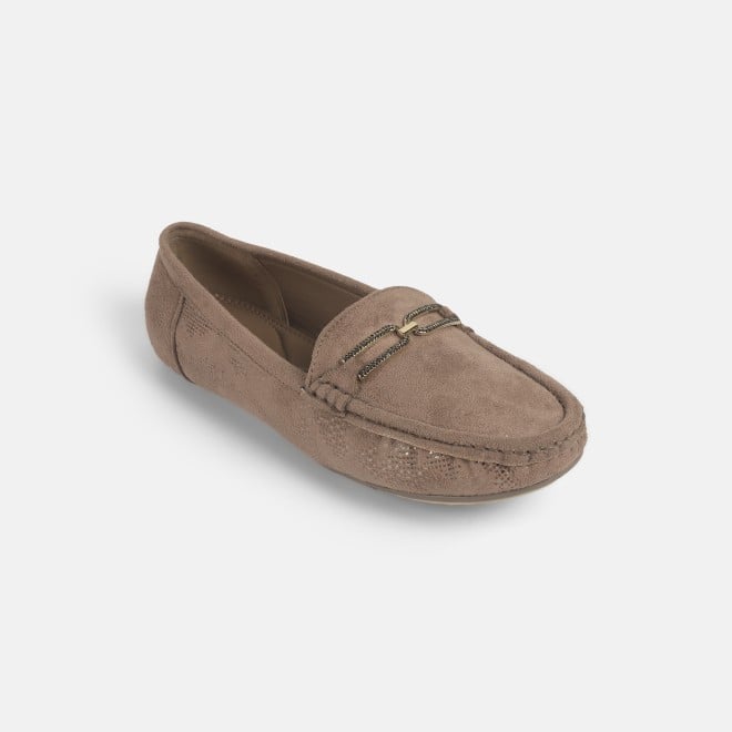 Mochi Women Khaki Casual Loafers