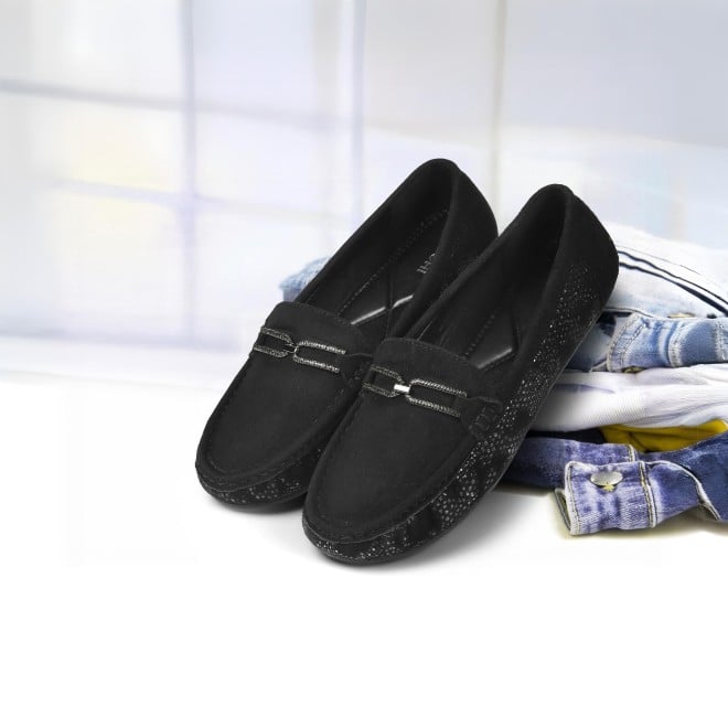 Mochi Women Black Casual Loafers (SKU: 31-915L-11-42)