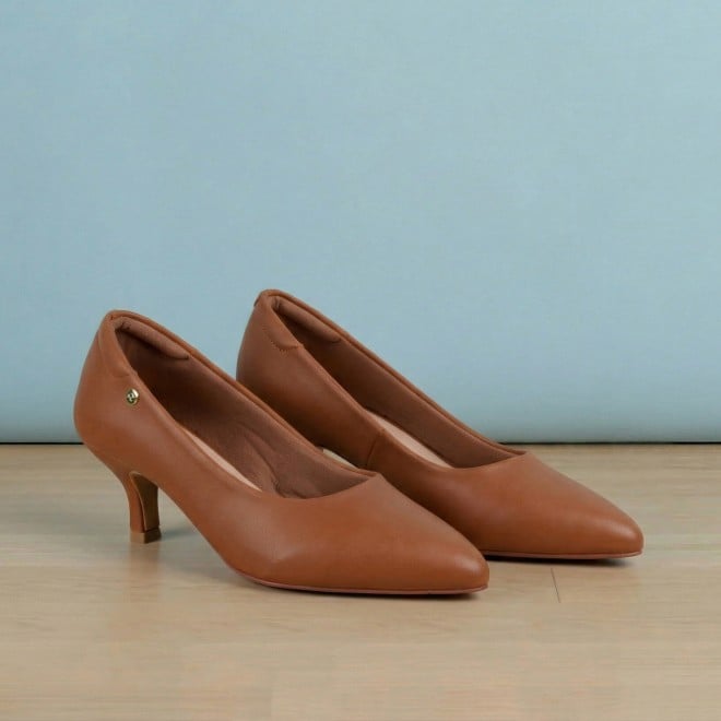 Mochi Women Tan Formal Pumps