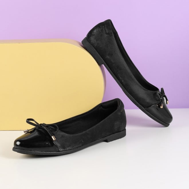 Mochi Women Black Casual Ballerinas