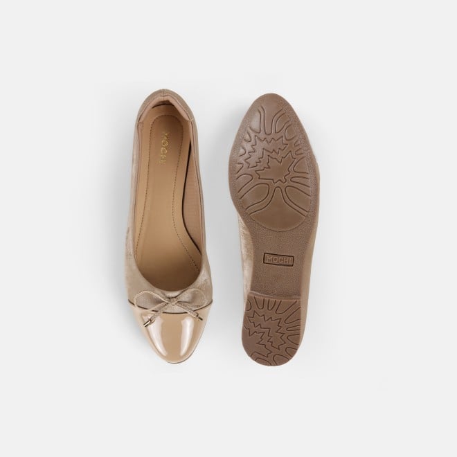 Mochi Women Beige Casual Ballerinas (SKU: 31-933-20-36)