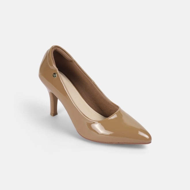Mochi Women Beige Party Pumps