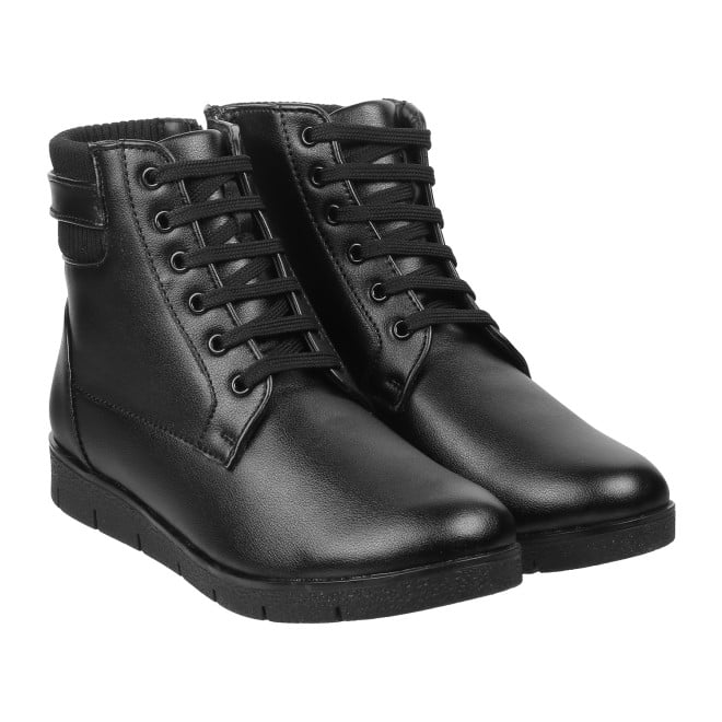 Mochi Women Black Casual Boots