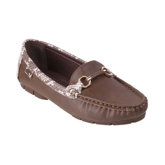Mochi Brown Casual Loafers for Women