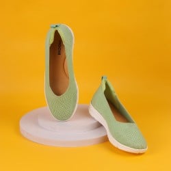 Women Green Casual Ballerinas