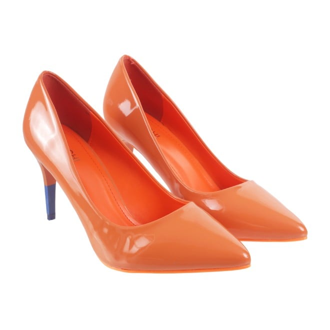 Mochi Women Orange Party Pumps