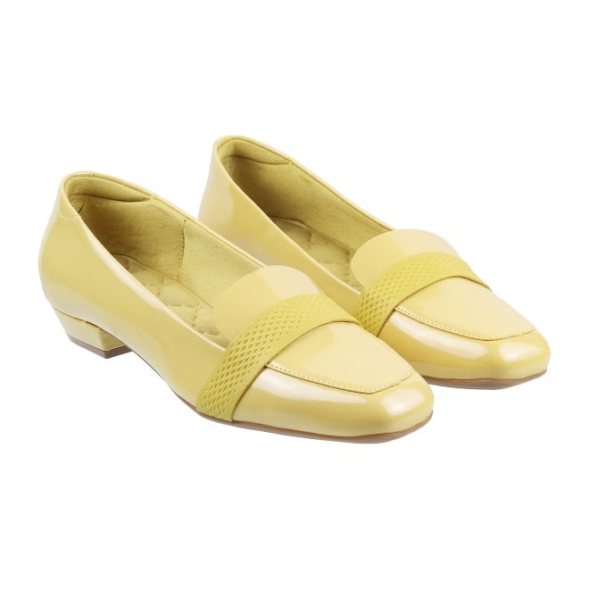 Mochi Women Yellow Formal Pumps