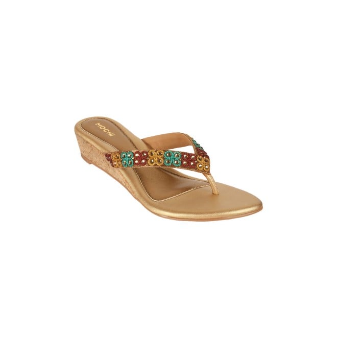 Mochi Women Antic-gold Casual Slippers (SKU: 32-1048-28-36)