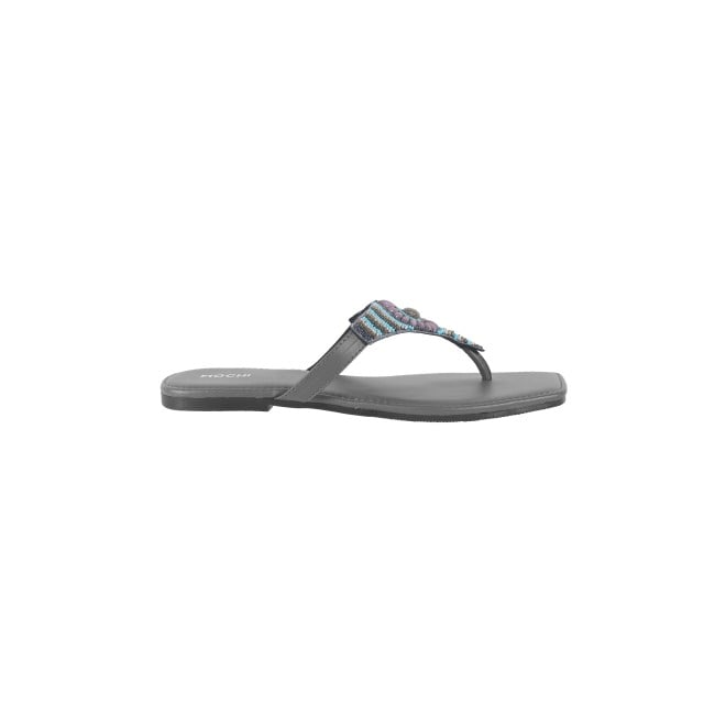 Mochi Women Grey Casual Slippers (SKU: 32-1051-14-36)