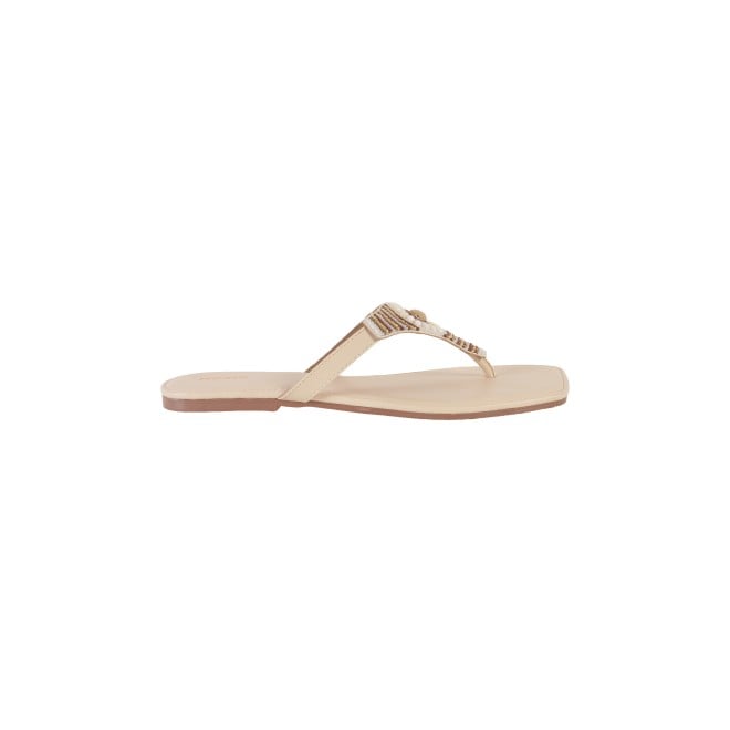 Mochi Women Beige Casual Slippers (SKU: 32-1051-20-36)