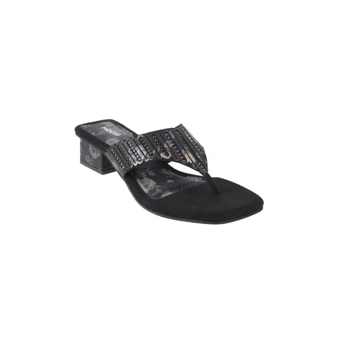 Mochi Women Black Casual Slippers (SKU: 32-1094-11-38)