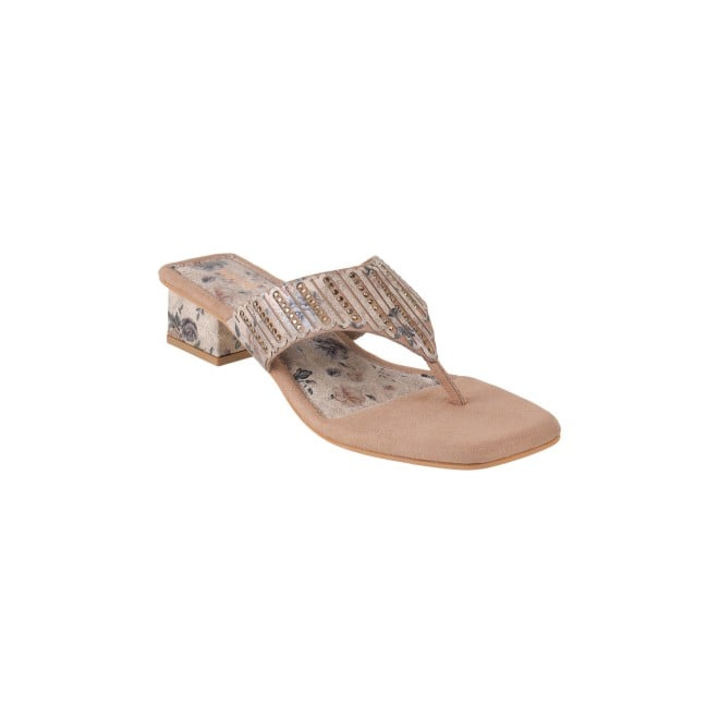 Mochi Women Beige Casual Slippers (SKU: 32-1094-20-36)