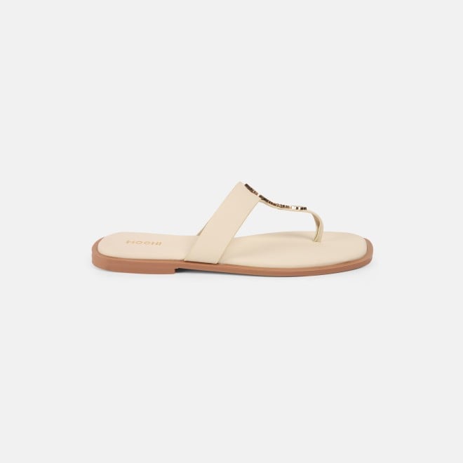 Mochi Women Beige Casual Slippers (SKU: 32-1108-20-36)