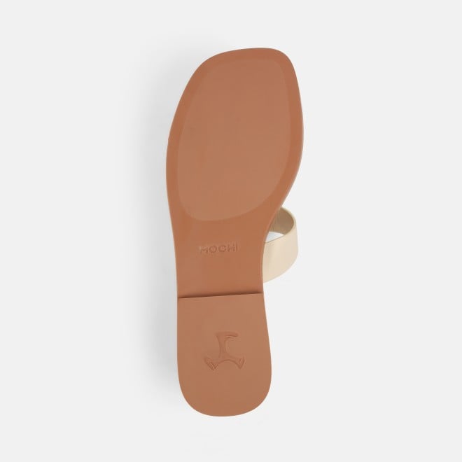 Mochi Women Beige Casual Slippers (SKU: 32-1108-20-36)