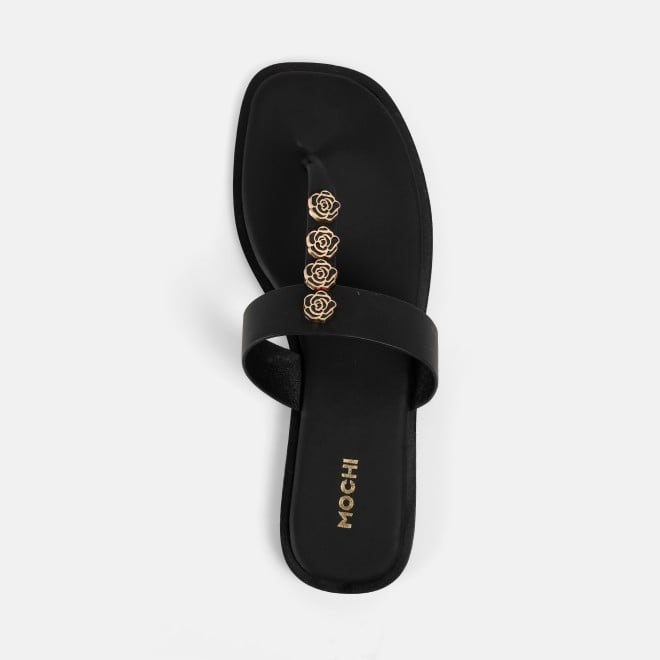 Mochi Women Black Casual Slippers (SKU: 32-1108-11-36)