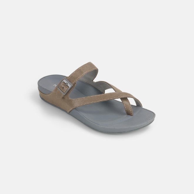 Mochi Women Grey Casual Slippers