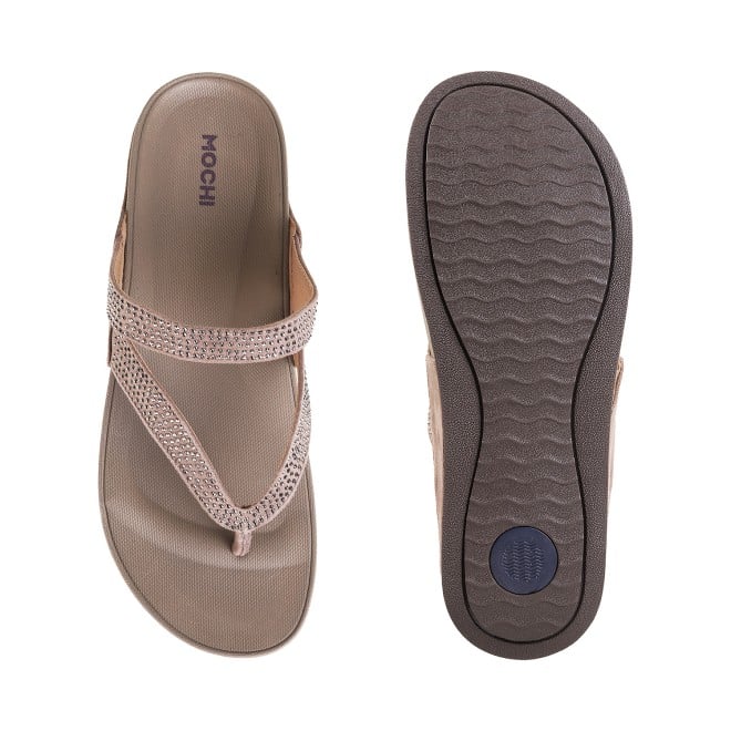 Mochi Women Beige Casual Sandals (SKU: 32-114L-20-42)