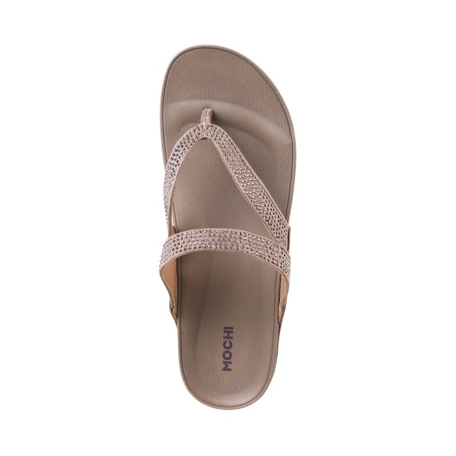 Mochi Women Beige Casual Sandals (SKU: 32-114L-20-42)