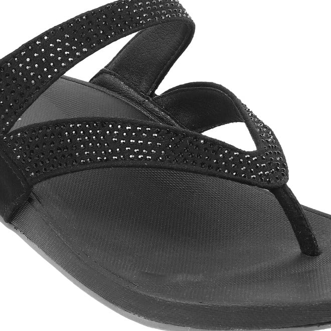 Mochi Women Black Casual Sandals (SKU: 32-114L-11-42)