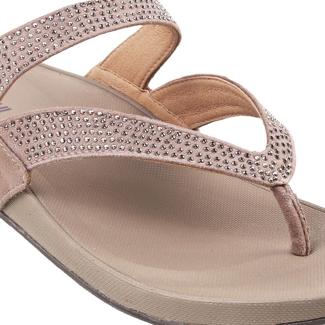 Mochi Women Beige Casual Sandals (SKU: 32-114L-20-42)