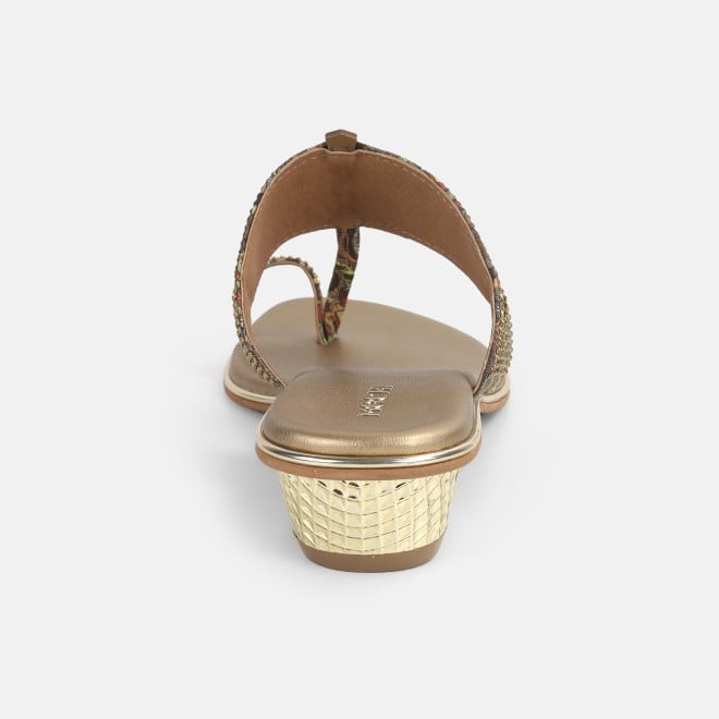 Mochi Women Antic-gold Ethnic Kolhapuris (SKU: 32-1164L-28-42)