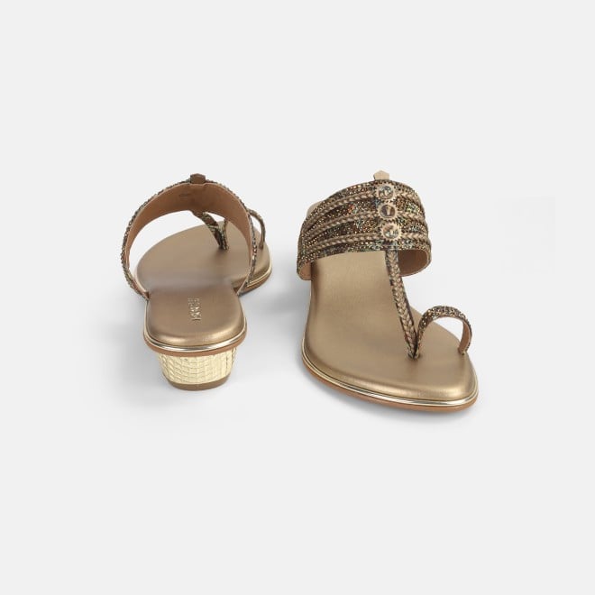 Mochi Women Antic-gold Ethnic Kolhapuris (SKU: 32-1164L-28-42)
