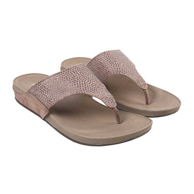 Mochi Women Beige Casual Slippers (SKU: 32-116L-20-42)