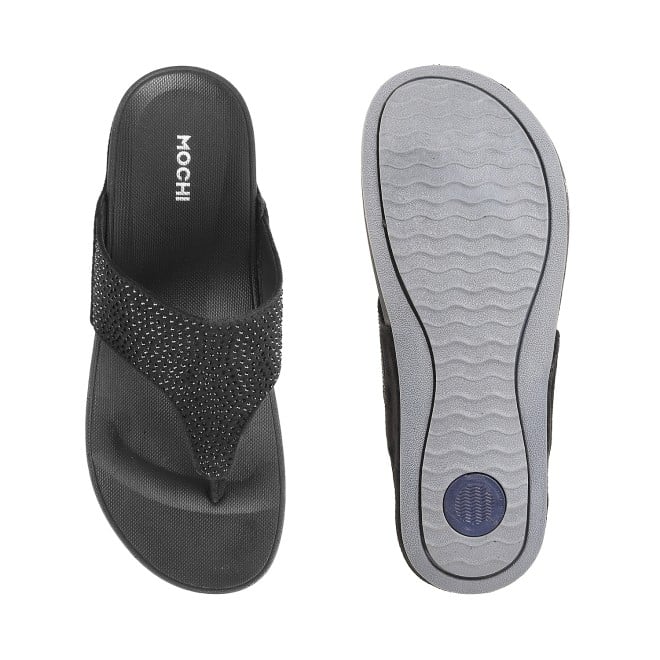 Mochi Women Black Casual Slippers (SKU: 32-116L-11-42)