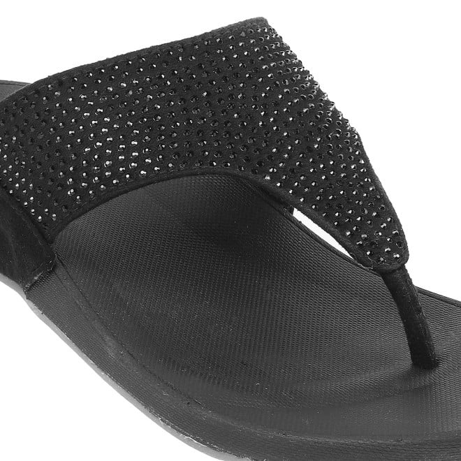 Mochi Women Black Casual Slippers (SKU: 32-116L-11-42)