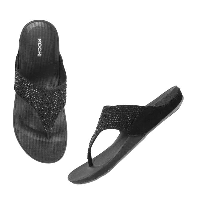 Mochi Women Black Casual Slippers (SKU: 32-116L-11-42)