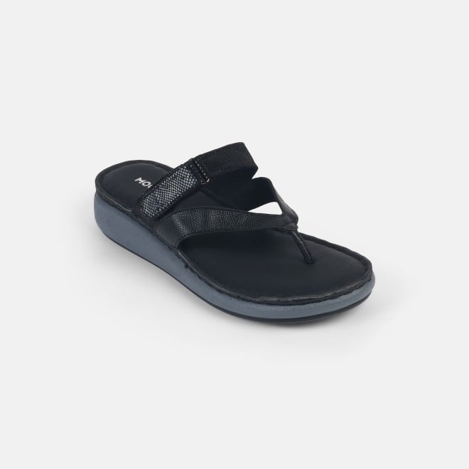 Mochi Women Black Casual Slippers