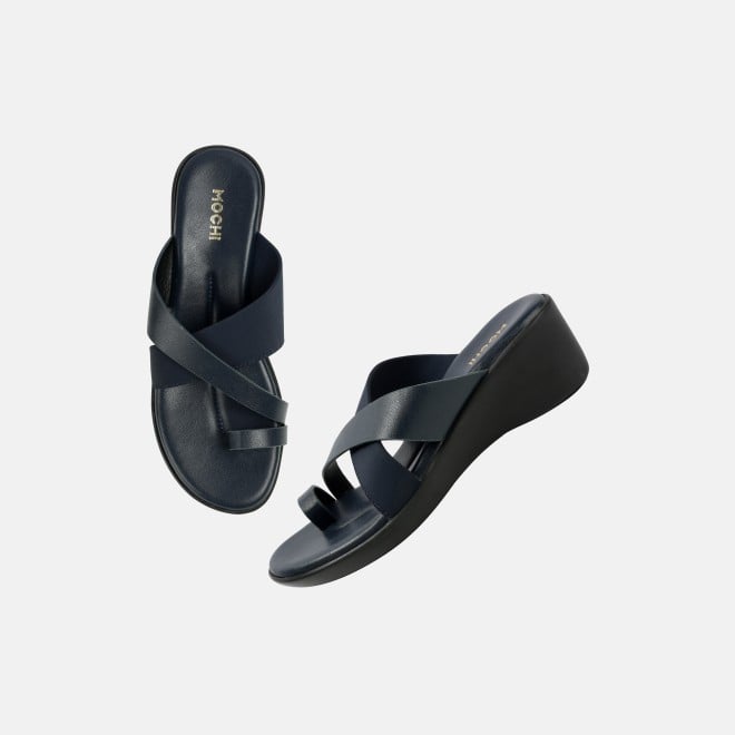 Mochi Women Blue-navy Casual Slip Ons (SKU: 32-1176-17-36)