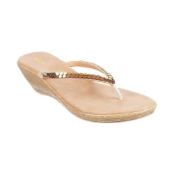 Mochi Gold Casual Slip Ons