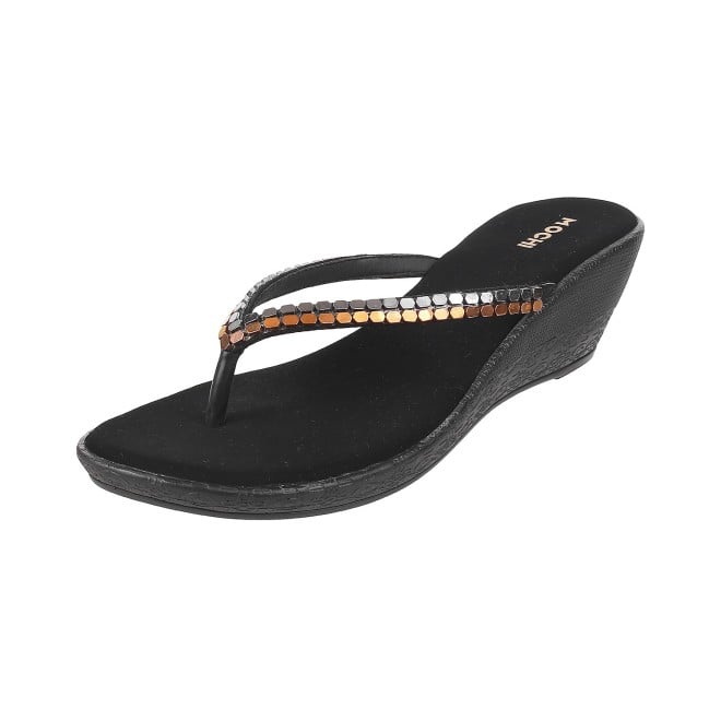 Mochi Women Black Casual Slip Ons (SKU: 32-1186-11-42)