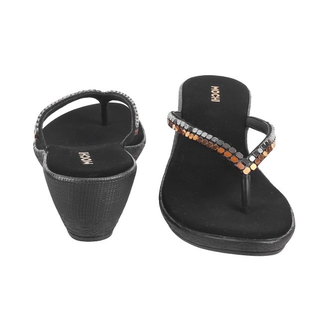 Mochi Women Black Casual Slip Ons (SKU: 32-1186-11-42)