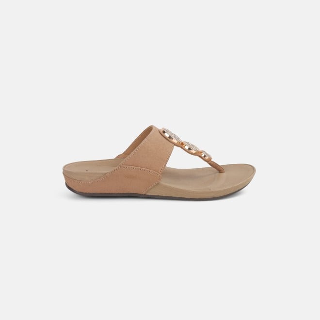 Mochi Women Gold Casual Slippers (SKU: 32-1194-15-36)