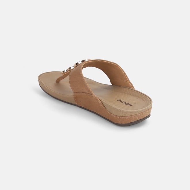Mochi Women Gold Casual Slippers (SKU: 32-1194L-15-42)
