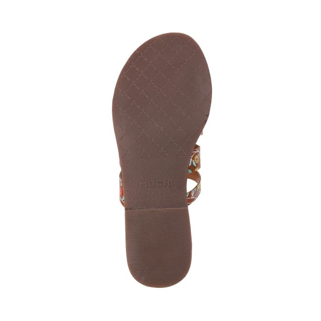 Mochi Women Tan Casual Slippers (SKU: 32-120-23-36)