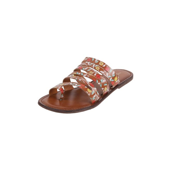 Mochi Women Tan Casual Slippers (SKU: 32-120L-23-42)