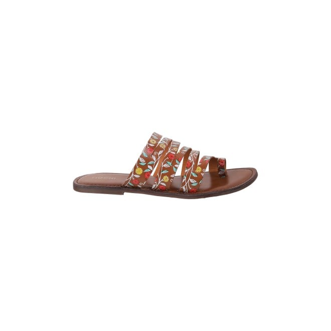 Mochi Women Tan Casual Slippers (SKU: 32-120L-23-42)