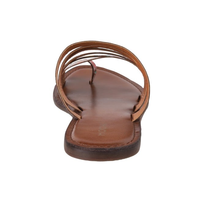 Mochi Women Tan Casual Slippers (SKU: 32-120L-23-42)