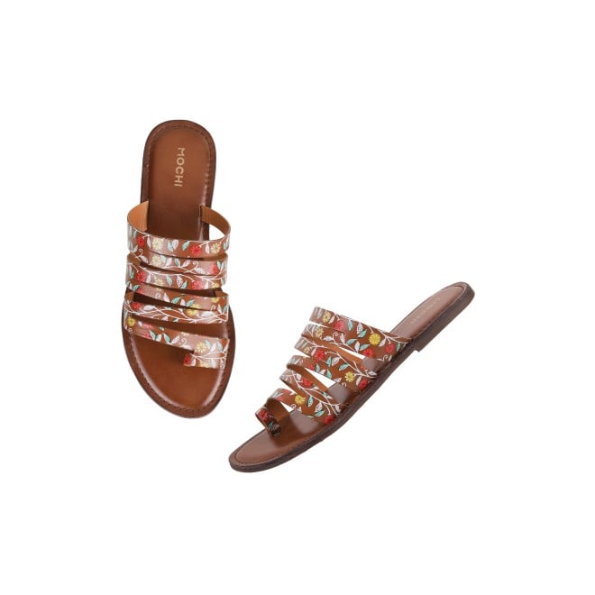 Mochi Women Tan Casual Slippers (SKU: 32-120L-23-42)