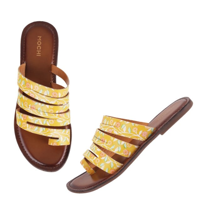 Mochi Women Yellow Casual Slippers (SKU: 32-120L-33-42)