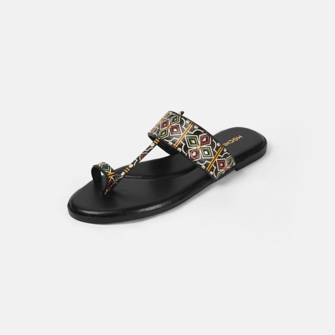 Mochi Women Black Ethnic Slippers (SKU: 32-1214L-11-42)