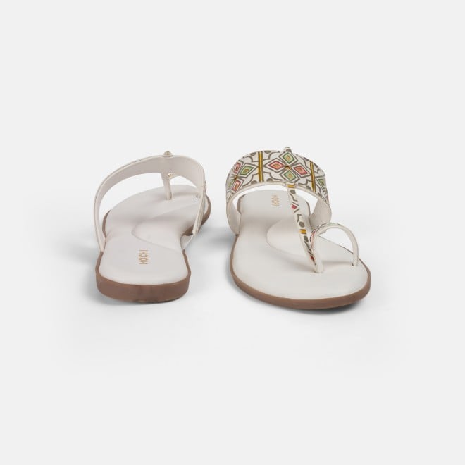 Mochi Women White Ethnic Slippers (SKU: 32-1214L-16-42)
