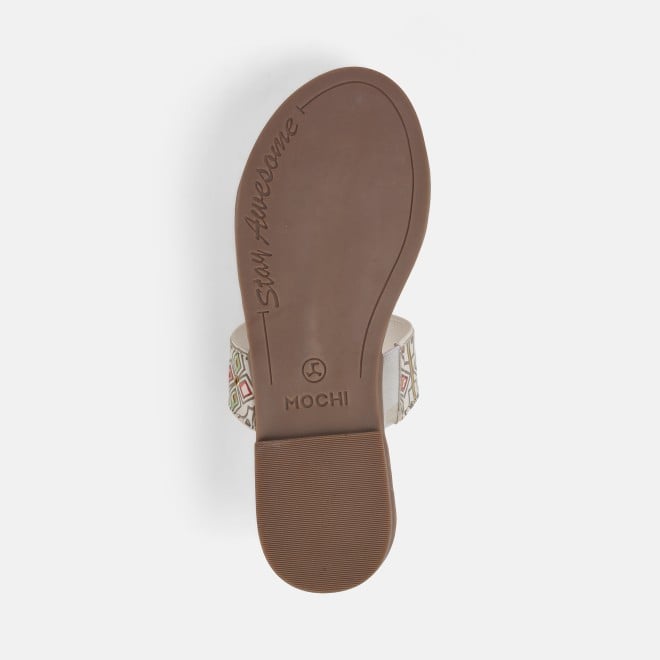 Mochi Women White Ethnic Slippers (SKU: 32-1214L-16-42)
