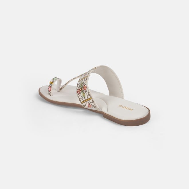 Mochi Women White Ethnic Slippers (SKU: 32-1214L-16-42)