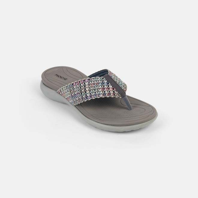 Mochi Women Grey Casual Slippers