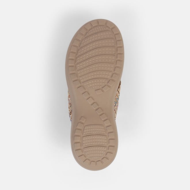 Mochi Women Beige Casual Slippers (SKU: 32-1216-20-36)